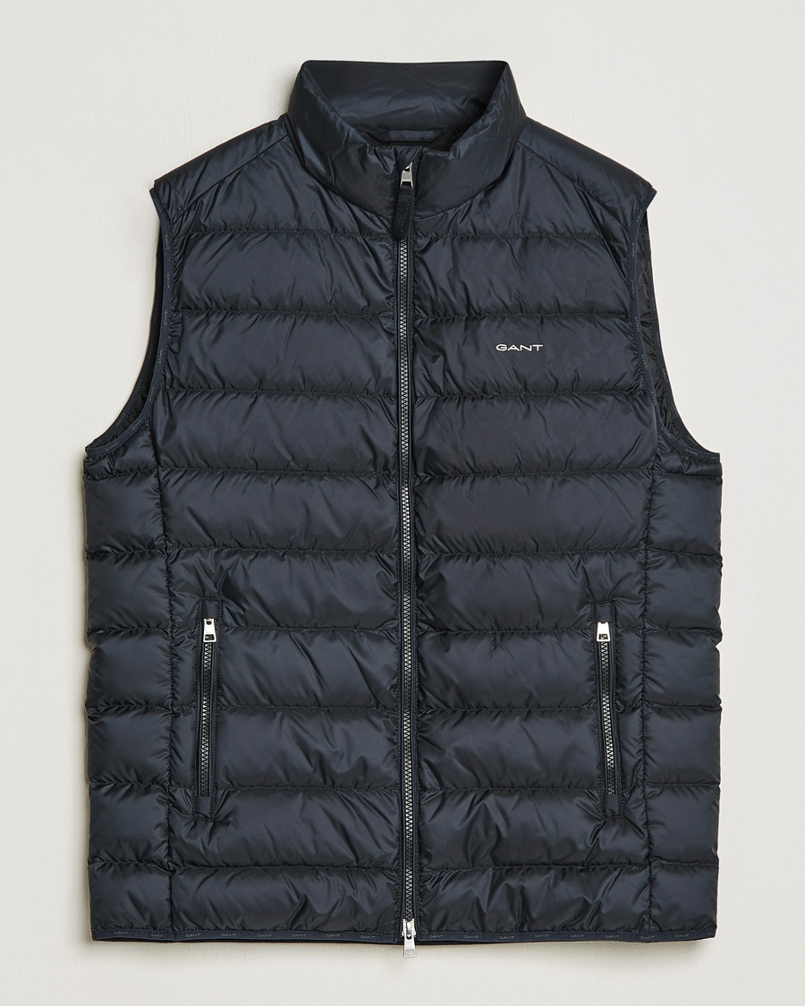 Men | Gilets | GANT | The Light Down Gilet Black