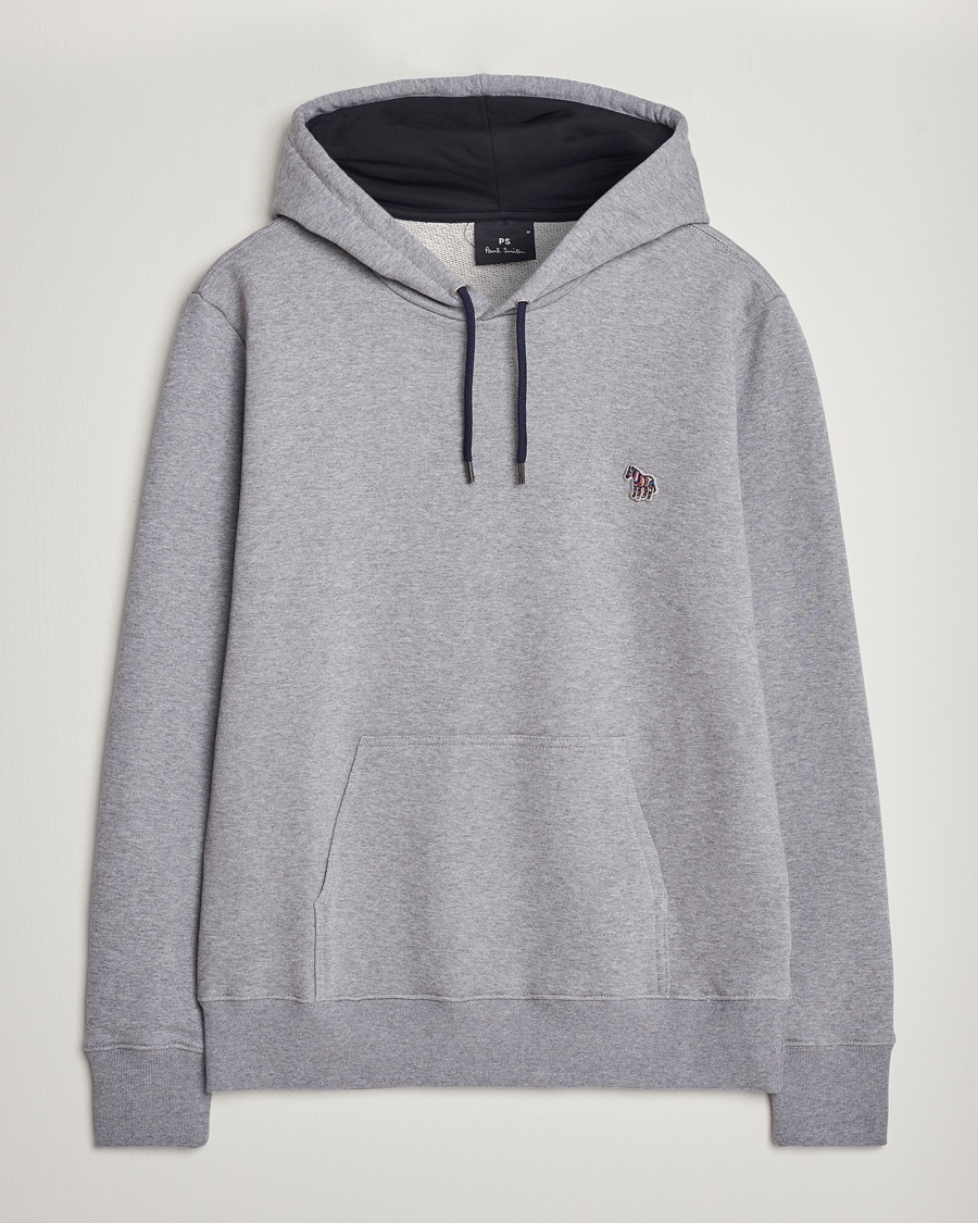 PS Paul Smith Zebra Organic Cotton Hoodie Grey Melange – Grey