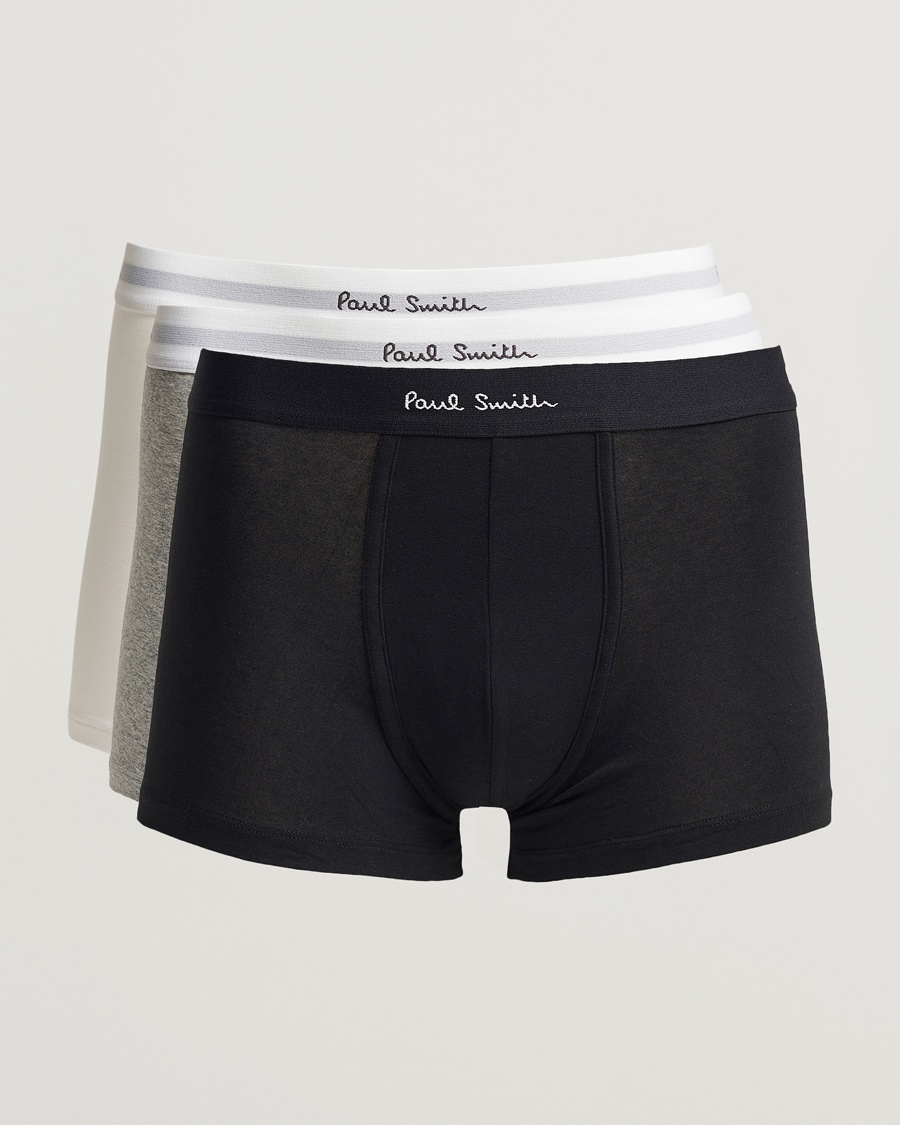 Paul Smith 3-Pack Trunk White/Black/Grey – Black