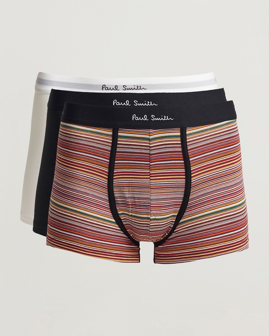 Men | Underwear & Socks | Paul Smith | 3-Pack Trunk Stripe/White/Black