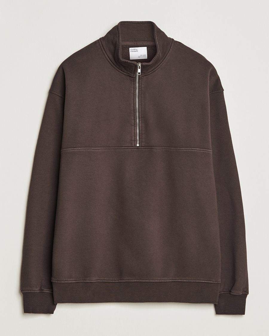 Colorful Standard Classic Organic Half-Zip Coffee Brown – Brown
