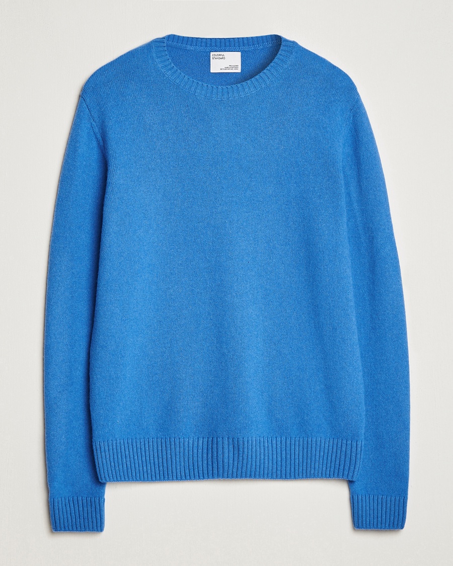 Colorful Standard Classic Merino Wool Crew Neck Pacific Blue – Blue