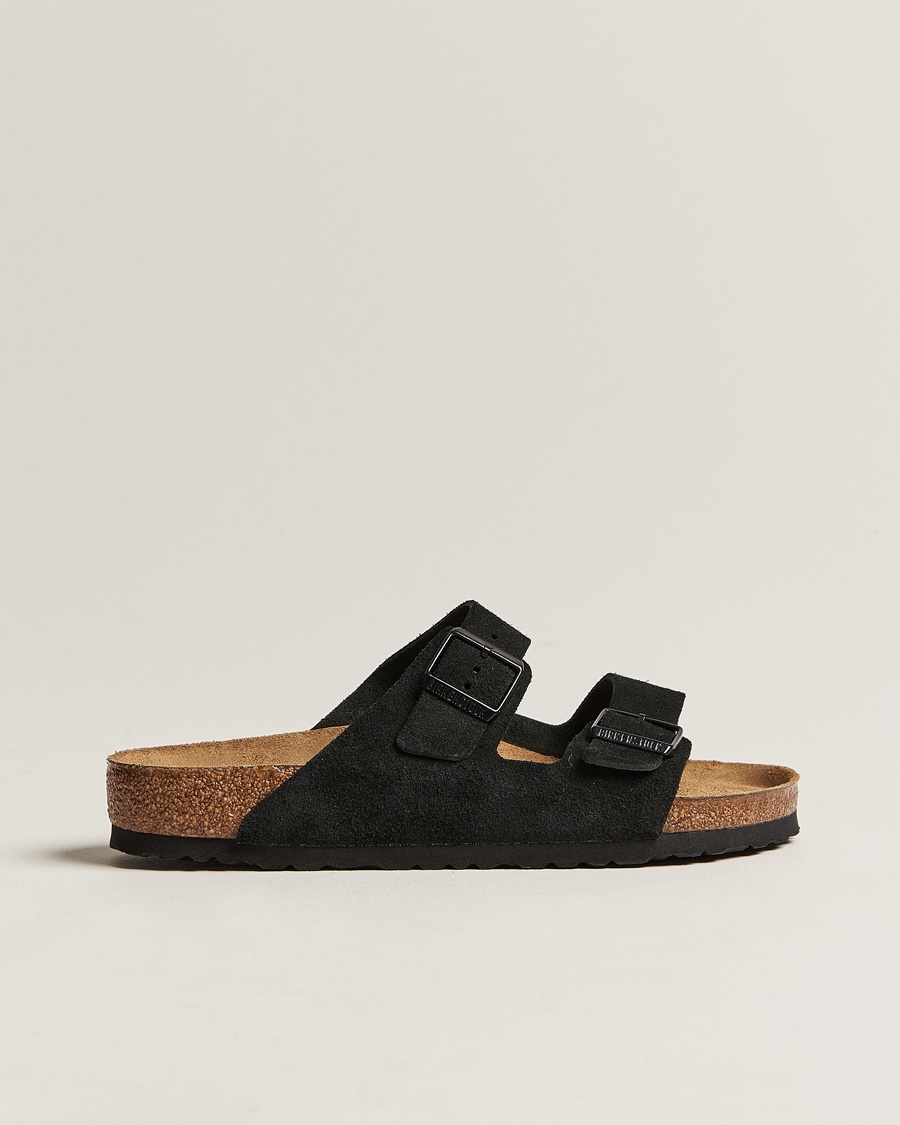 Men | Sandals & Slides | BIRKENSTOCK | Arizona Soft Footbed Black Suede