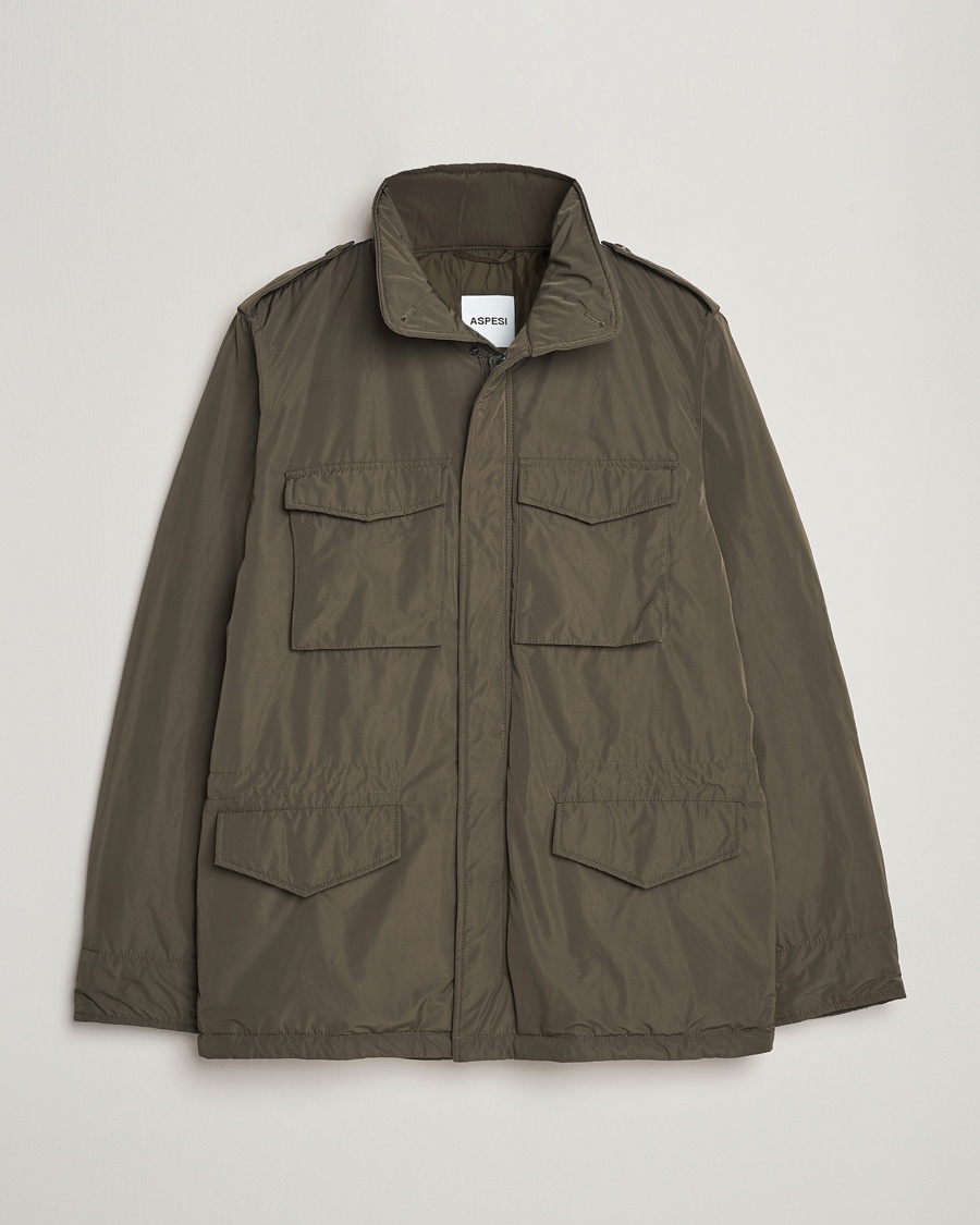  Aspesi Minifield Nylon Field Jacket Dark Military – Green