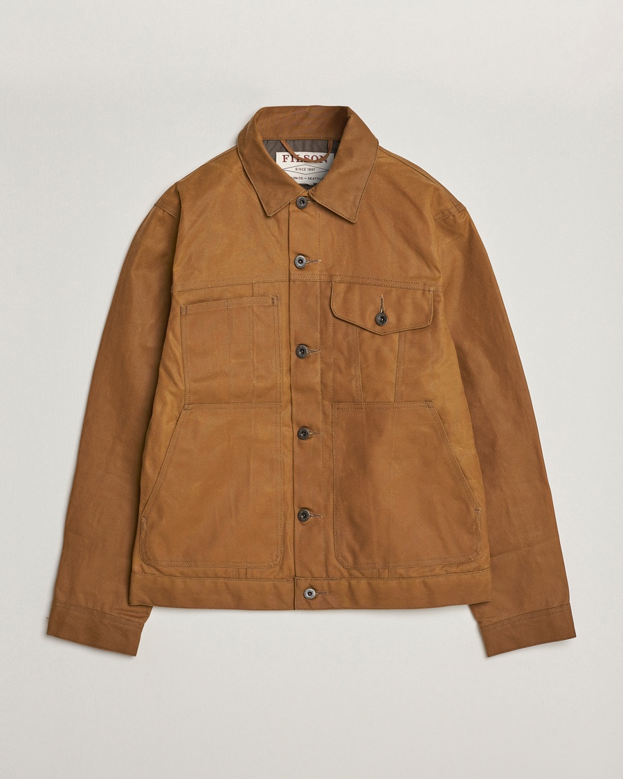 Filson Short Lined Tin Cloth Cruiser Dark Tan – Brown
