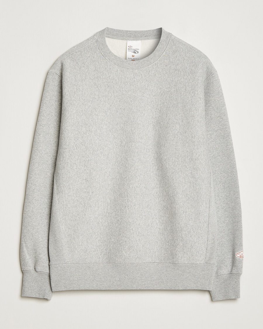 Nudie Jeans Hasse Crew Neck Sweatshirt Grey Melange – Grey
