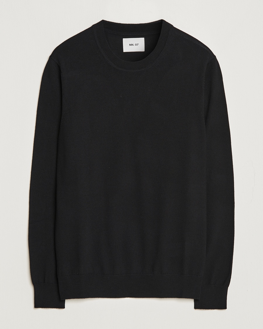 NN07 Ted Merino Crew Neck Pullover Black – Black