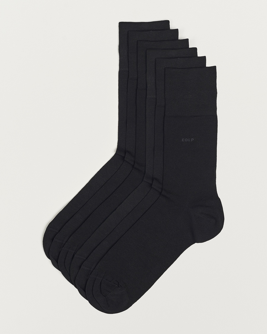 CDLP 6-Pack Cotton Socks Black – Black