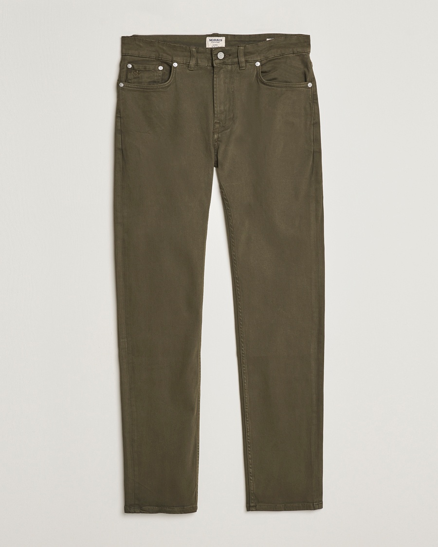 Morris James Brushed 5-Pocket Pant Olive – Green