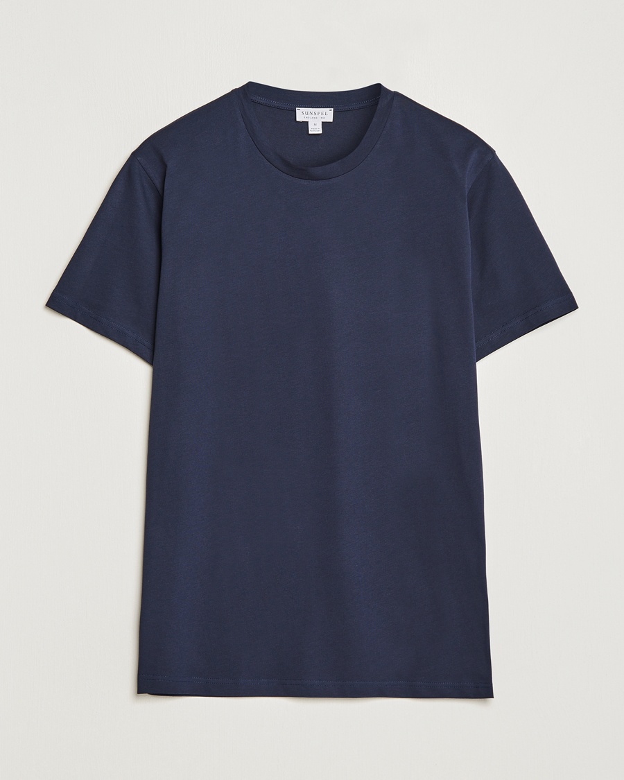 Sunspel Riviera Midweight T-Shirt Navy – Blue