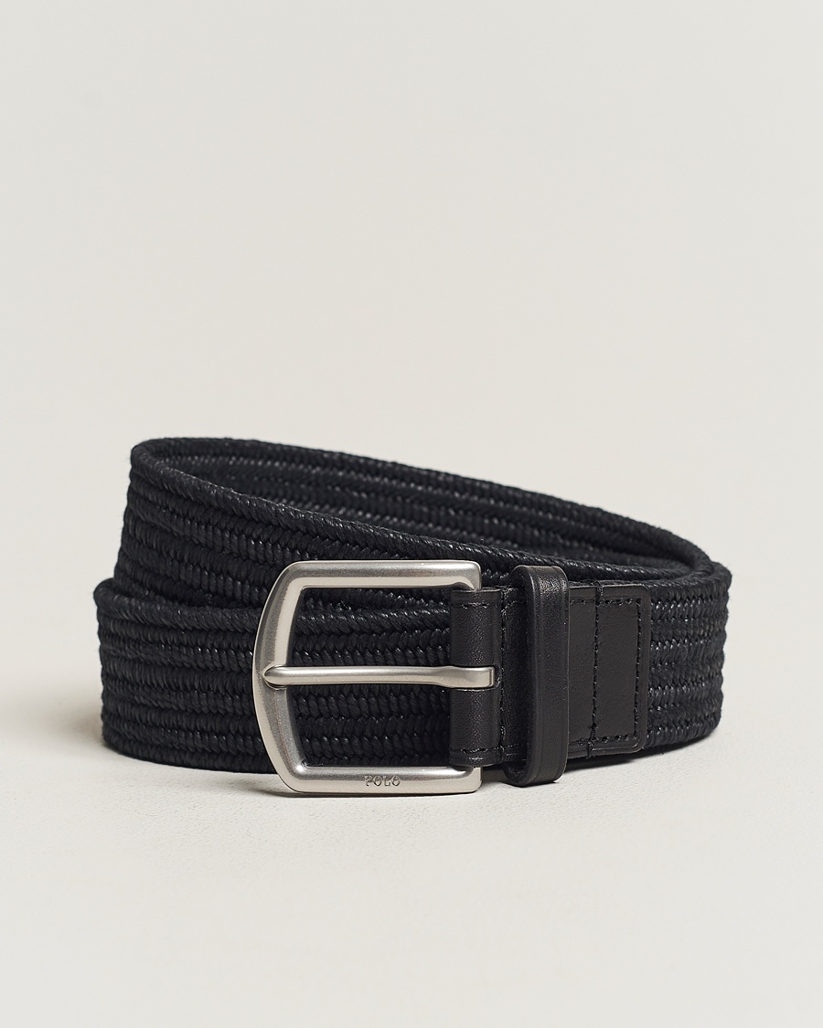 Men | World of Ralph Lauren | Polo Ralph Lauren | Braided Cotton Elastic Belt Polo Black