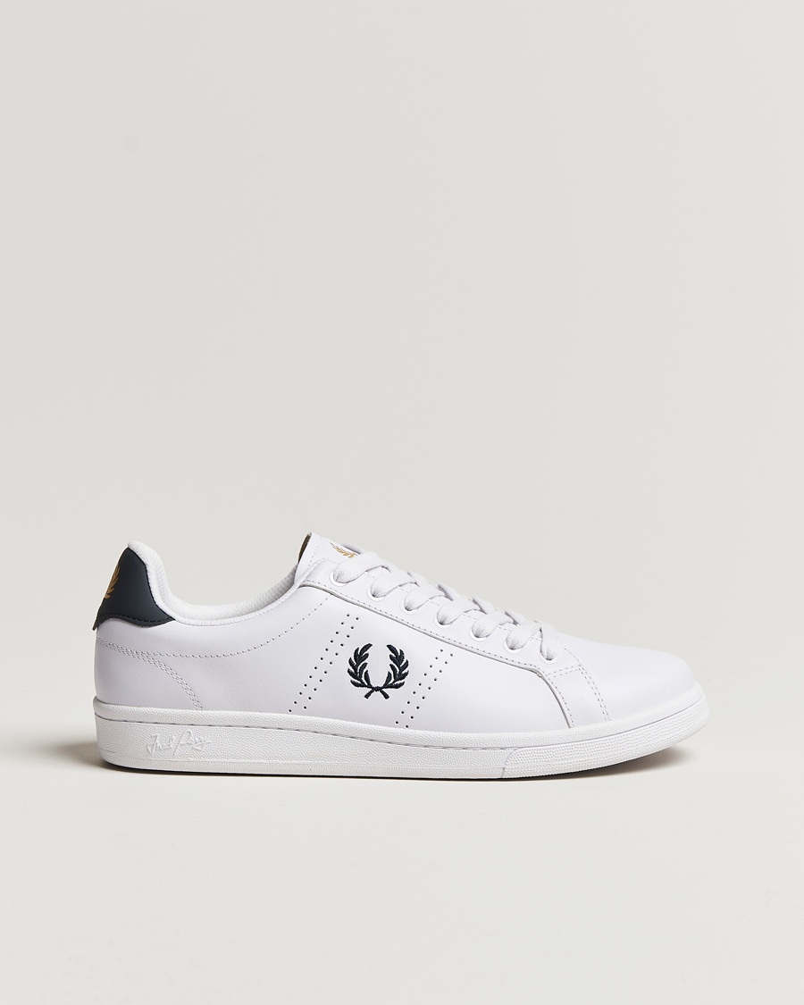 Men | Fred Perry | Fred Perry | B721 Leather Sneakers White/Navy