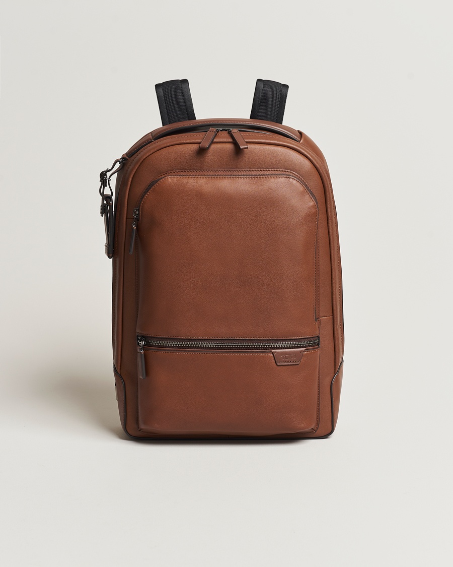 TUMI Harrison Bradner Leather Backpack Cognac – Brown