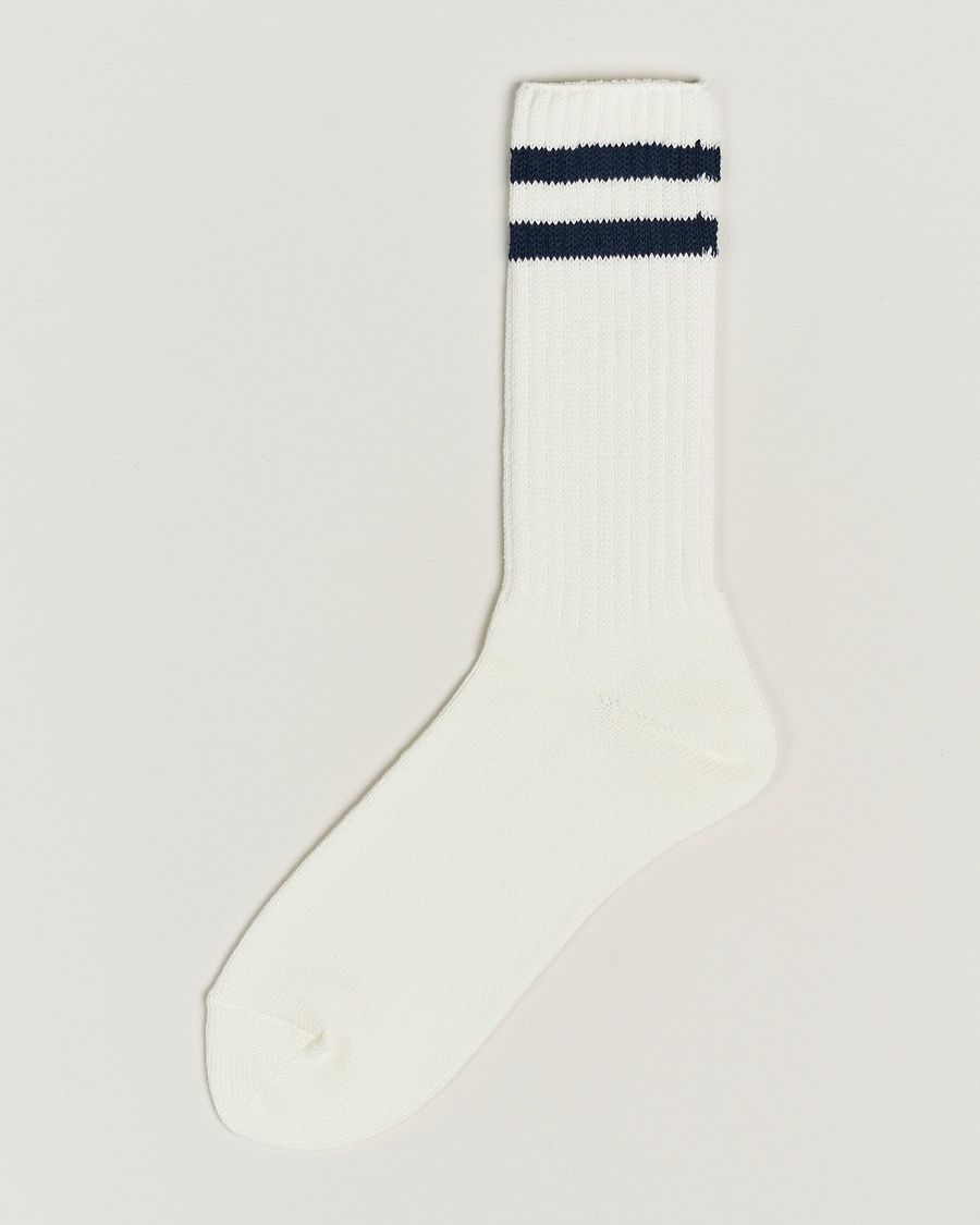 BEAMS PLUS BEAMS PLUSSchool Boy SocksWhite/Navy – White