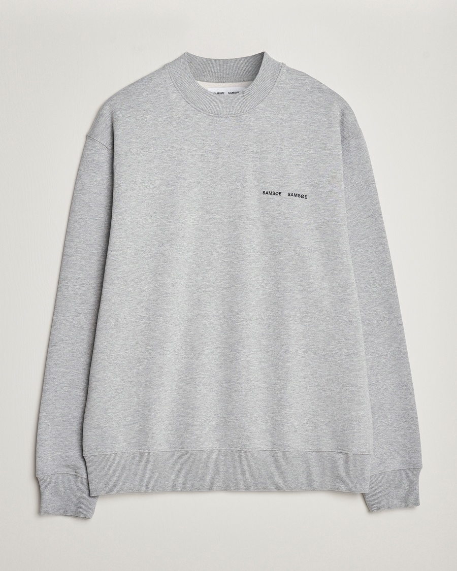 Samsøe Samsøe Norsbro Crew Neck Sweatshirt Grey Melange – Grey