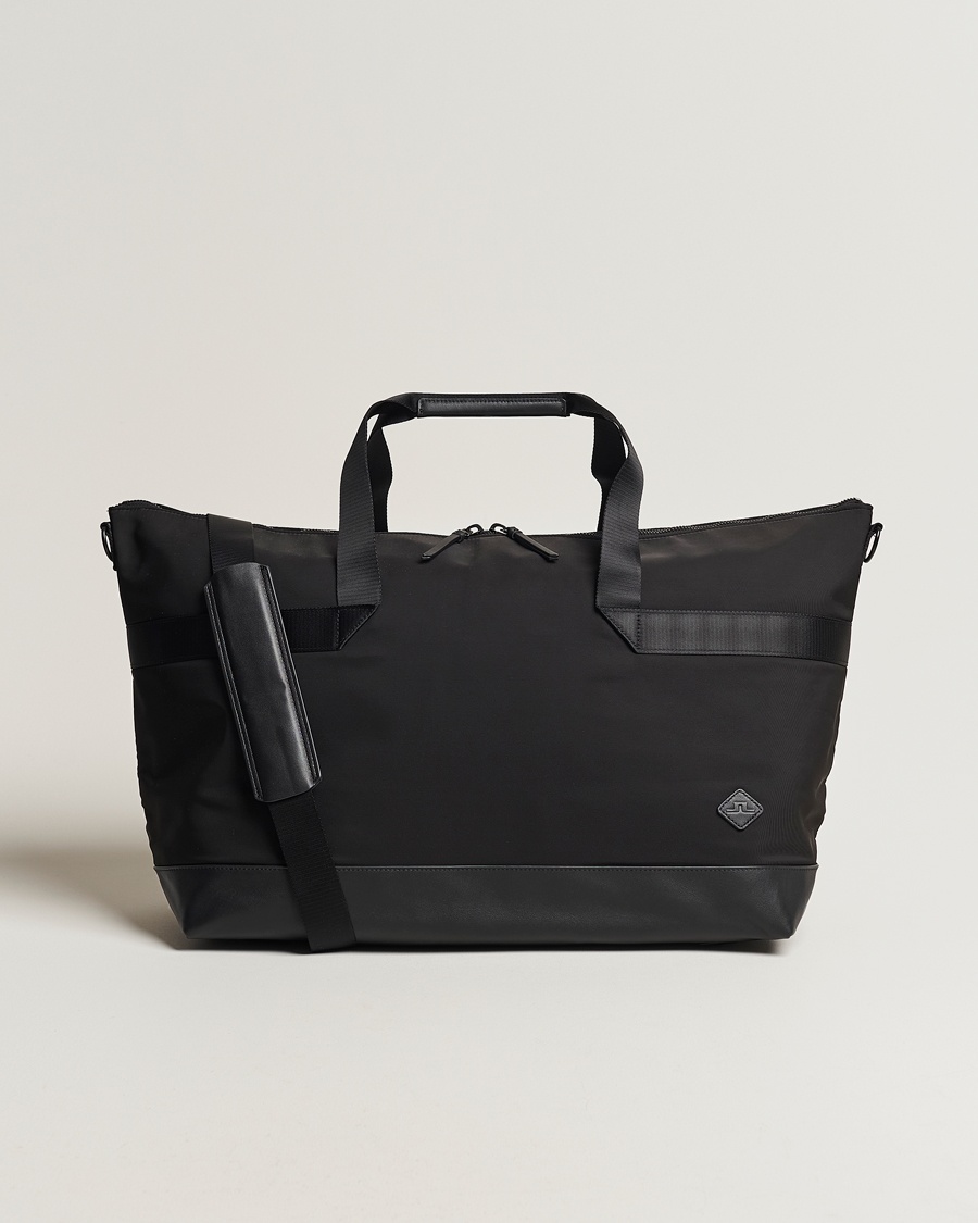 Men | Weekend Bags | J.Lindeberg | Walt Nylon Weekender Black