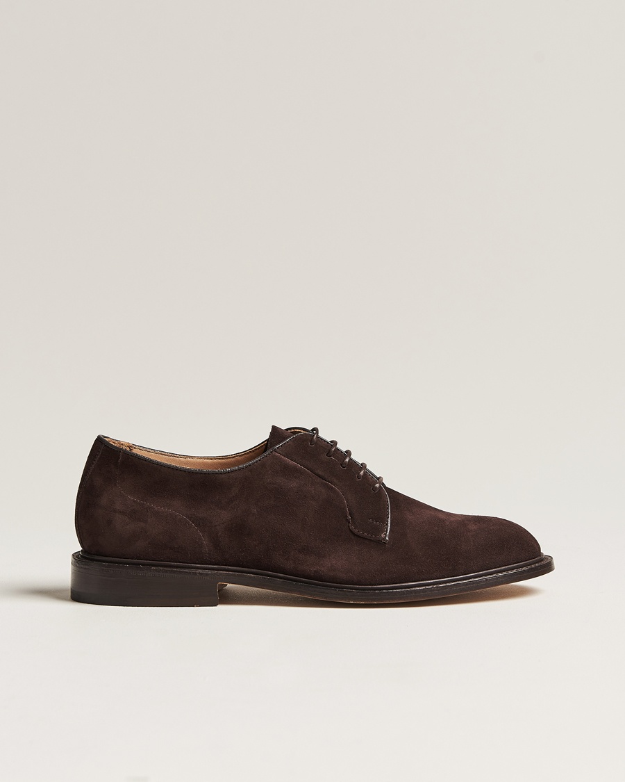 Tricker's Robert Derby Shoes Coffee Suede – Brown
