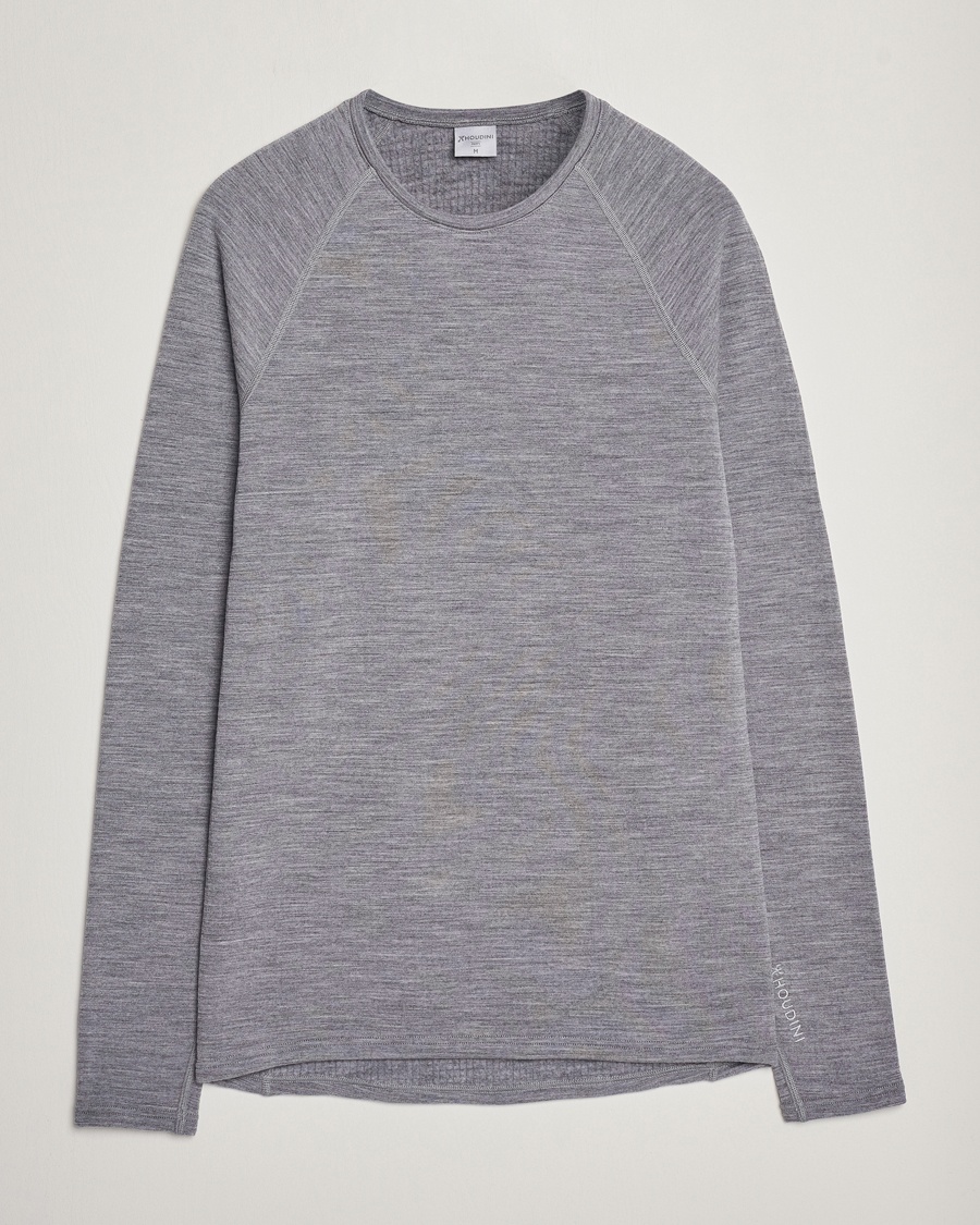 Men | Houdini | Houdini | Desoli Merino Thermal Crew College Grey