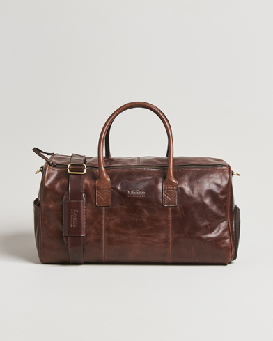 Loake Shoemakers Devon Leather Travel Bag Dark Brown – Brown