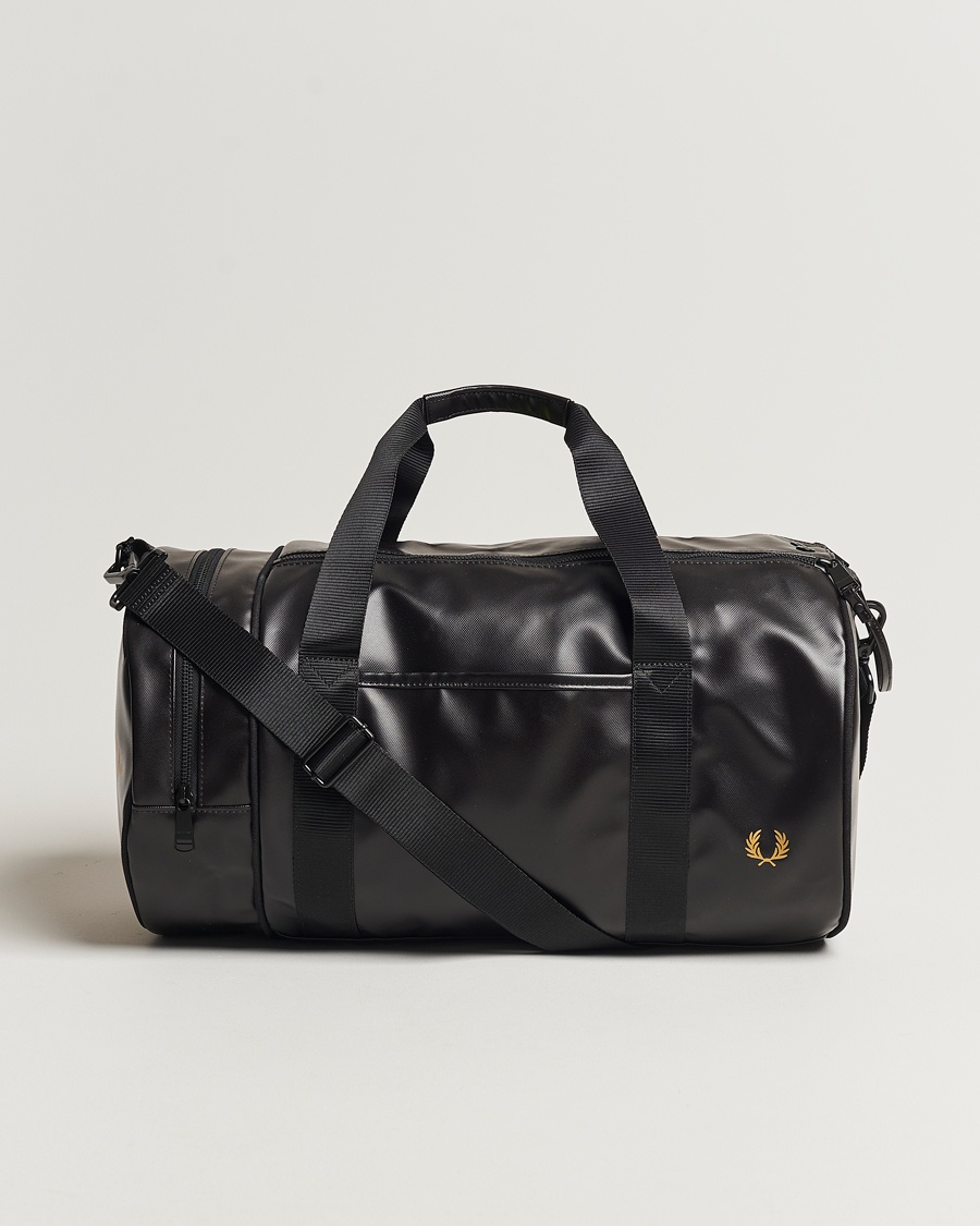 Fred Perry Tonal Classic Barrel Bag Black/Gold – Black