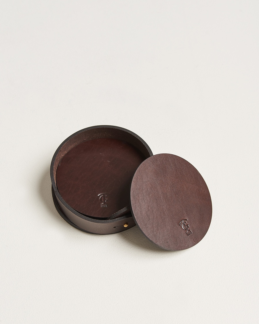 Tärnsjö Garveri Leather Coaster Set 006 Dark Brown – Brown