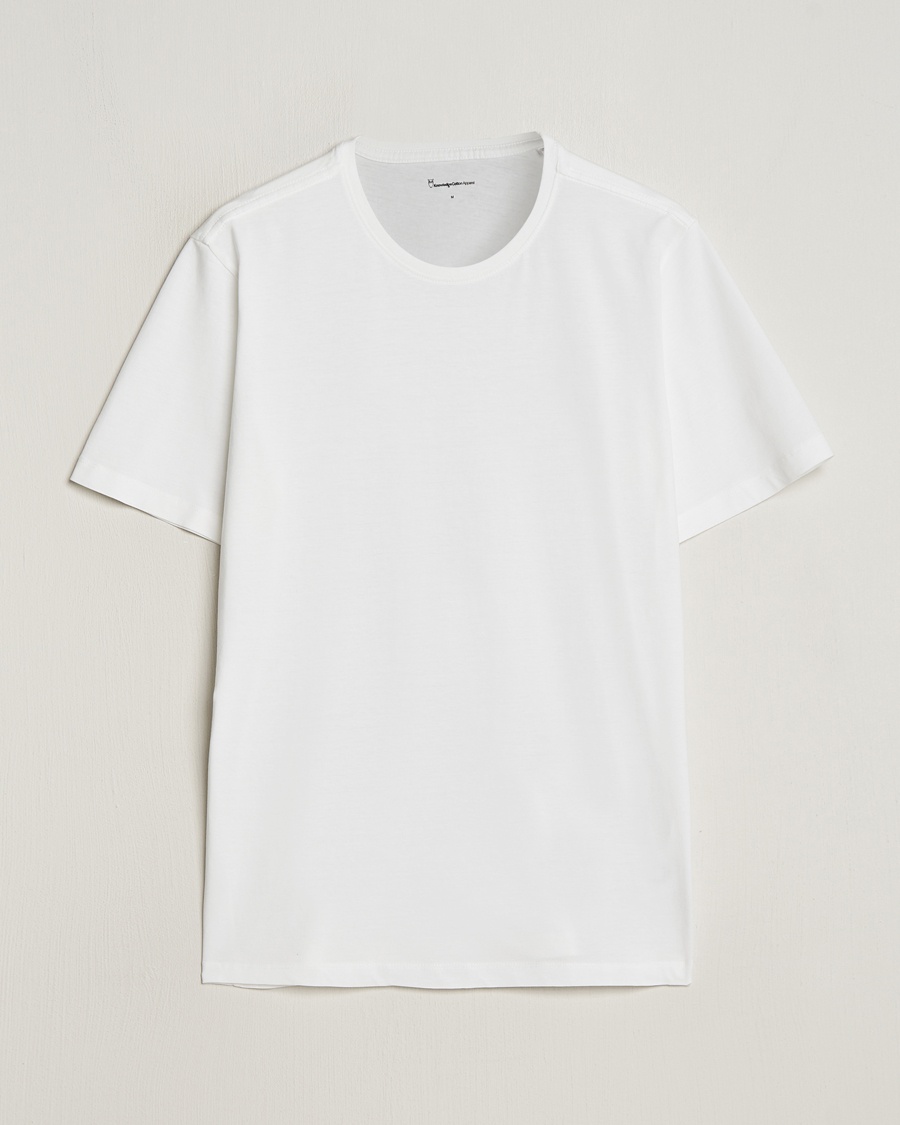 KnowledgeCotton Apparel Agnar Basic T-Shirt Bright White – White