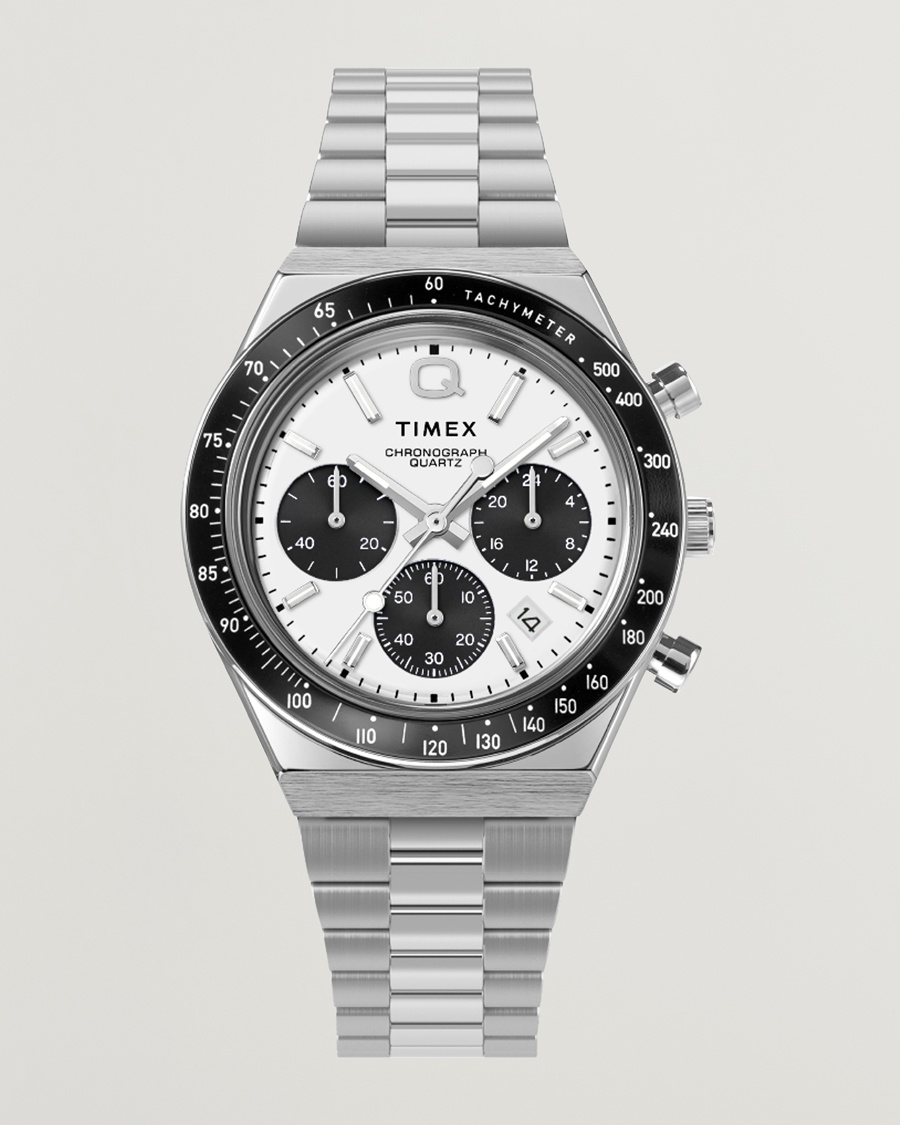 Timex Q Chronograph 40mm White Dial – White