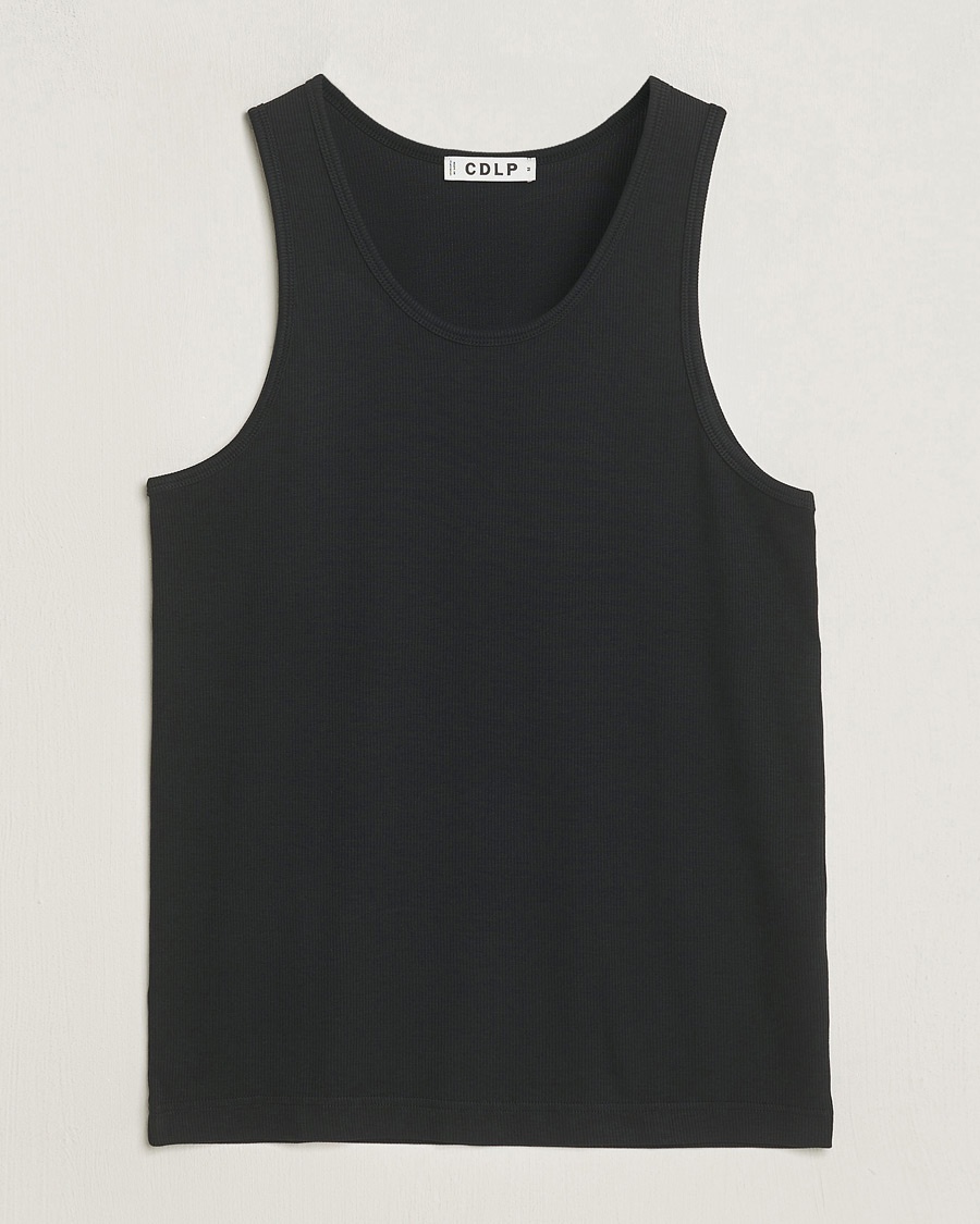 CDLP Rib Tank Top Off Black – Black