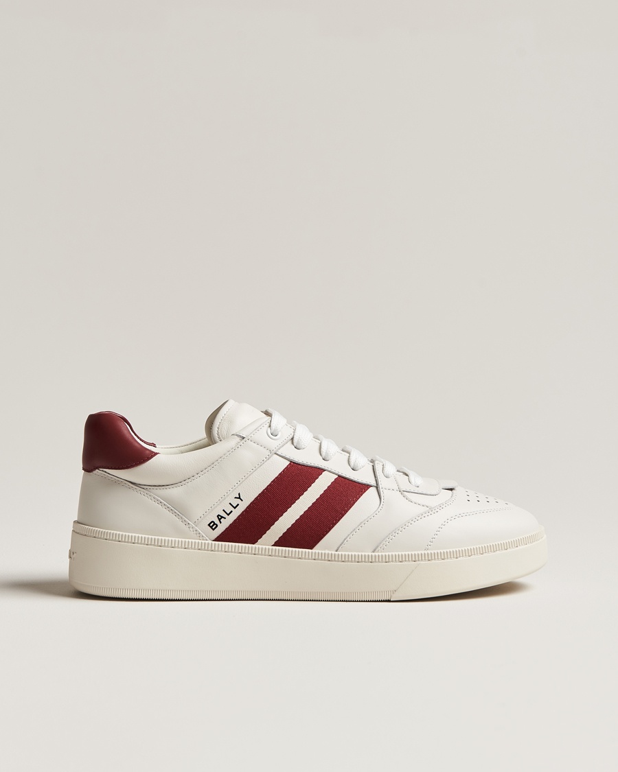 Men | Luxury Classics | Bally | Rebby Leather Sneaker White/Ballyred