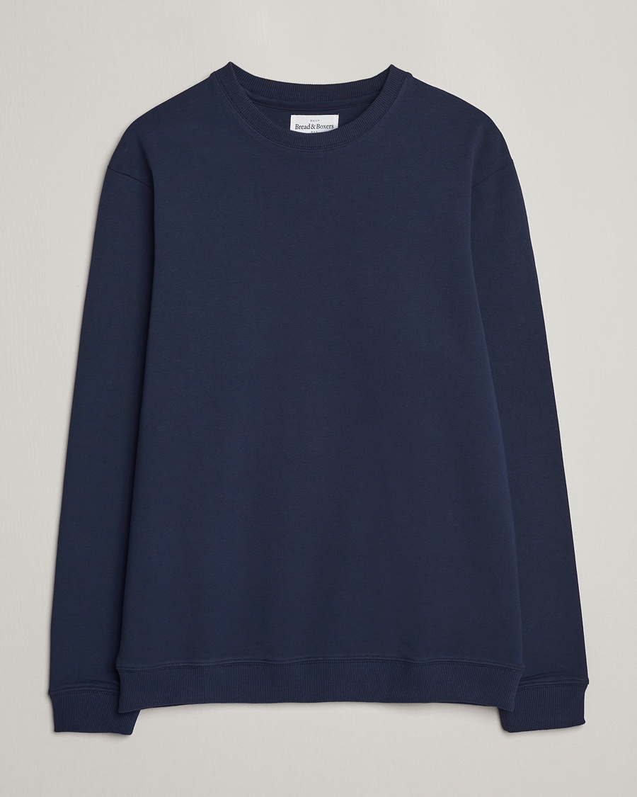 Bread & Boxers Loungewear Crew Neck Sweatshirt Navy Blue – Blue