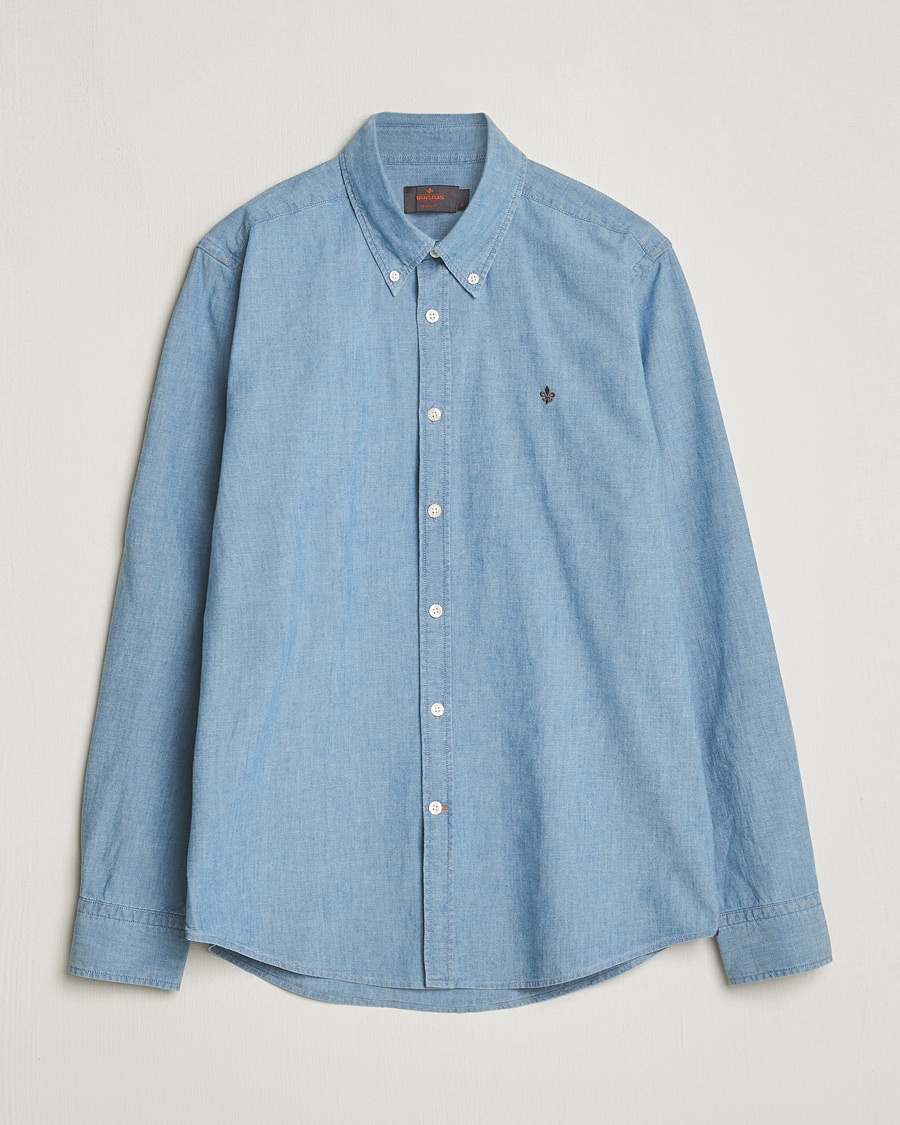 Morris Slim Fit Chambray Shirt Blue – Blue