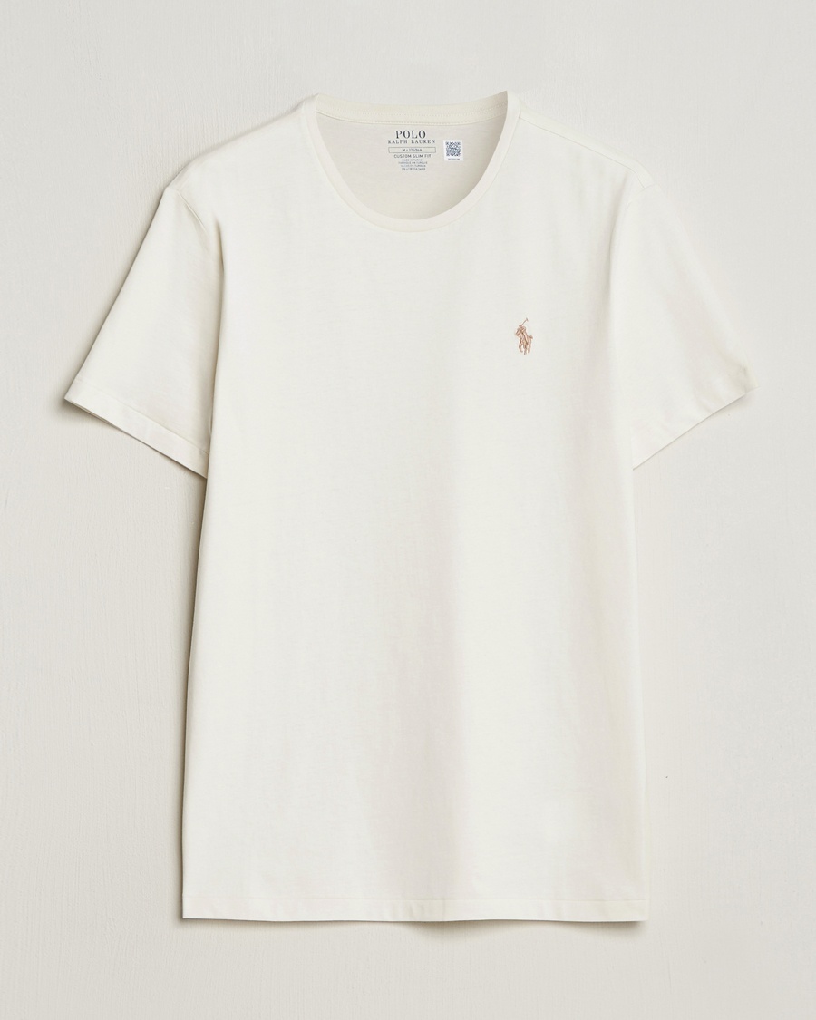 Men | Short Sleeve T-shirts | Polo Ralph Lauren | Crew Neck T-Shirt Parchment Cream