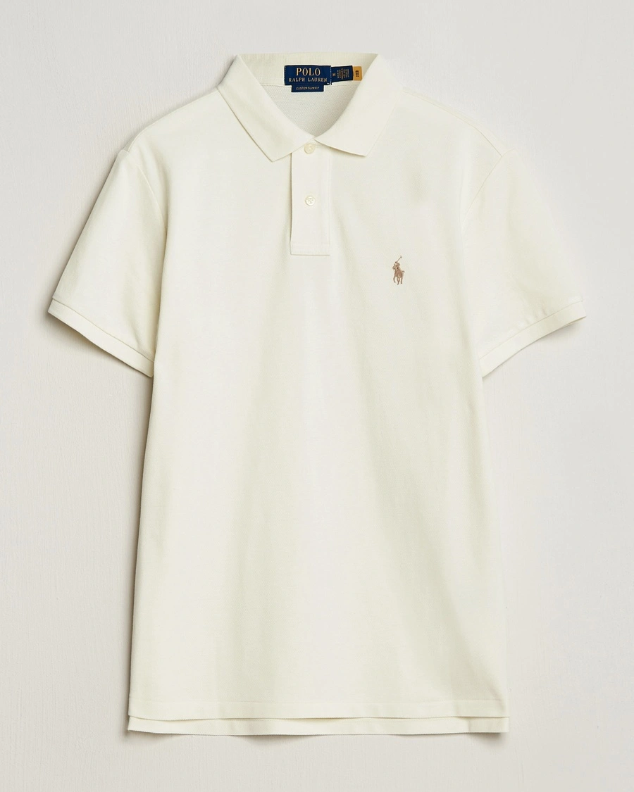 Men | Polo Shirts | Polo Ralph Lauren | Custom Slim Fit Polo Parchment Cream