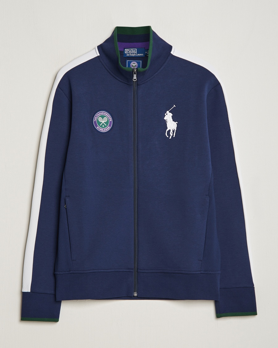 Men | Sweaters & Knitwear | Polo Ralph Lauren | Wimbledon Full Zip Navy/White