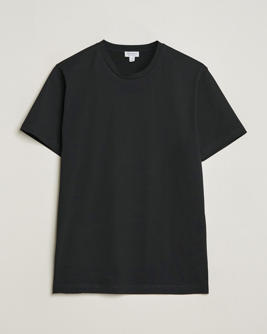 Sunspel Riviera Midweight T-Shirt Black – Black