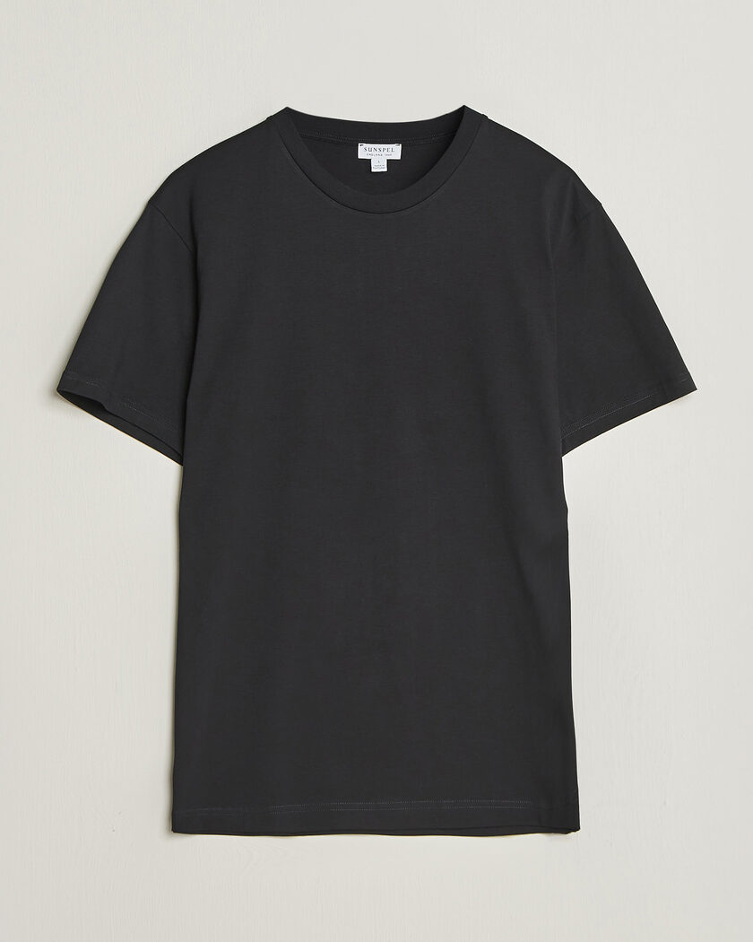 Sunspel Riviera Midweight T-Shirt Black – Black