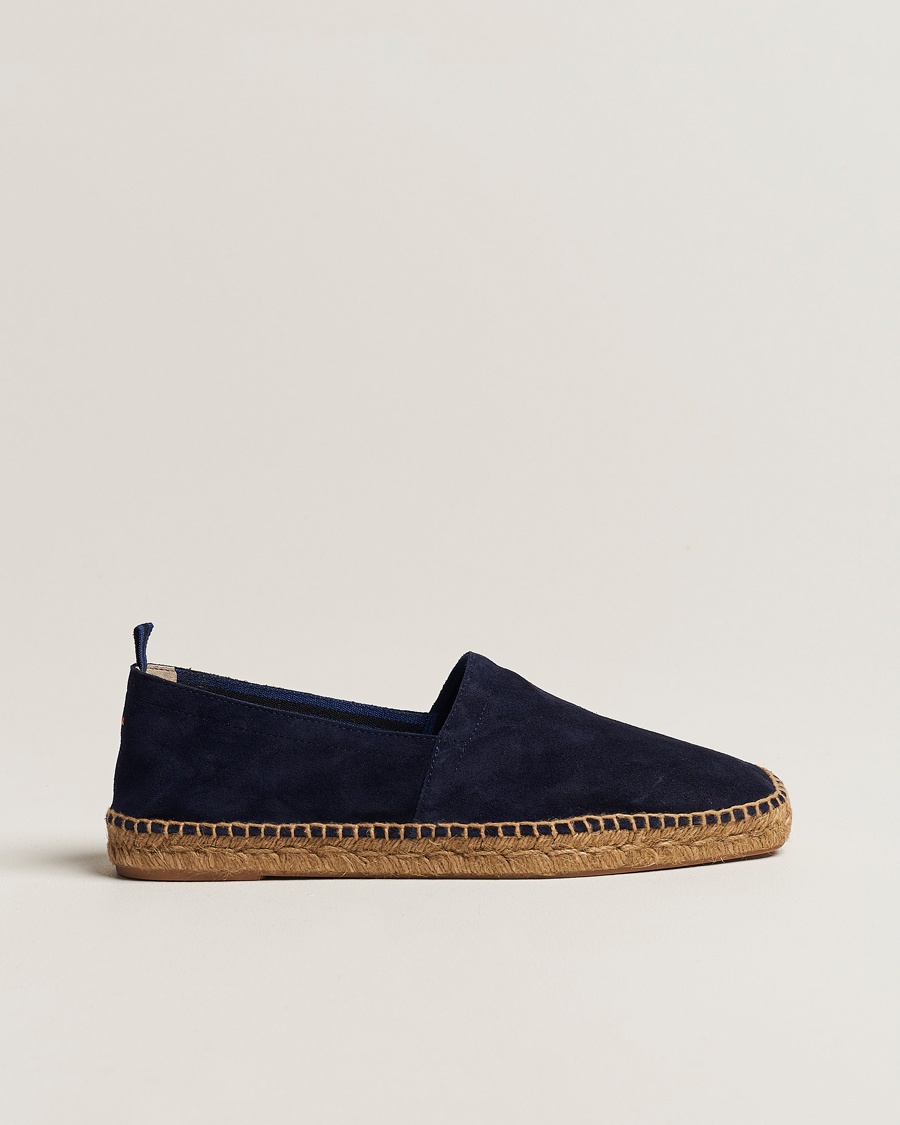 Men | Shoes | Castañer | Pablo Casual Suede Espadrilles Azul Oscuro