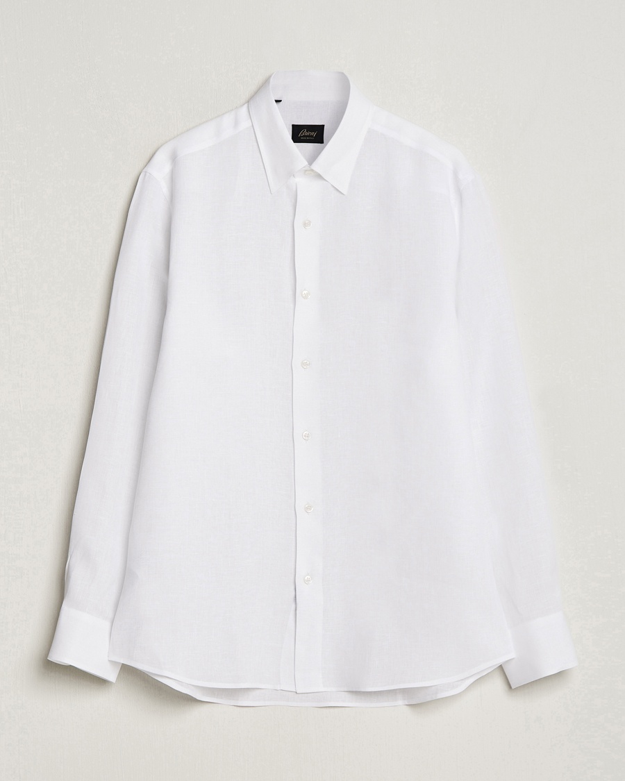 Men | Luxury Classics | Brioni | Linen Sport Shirt White