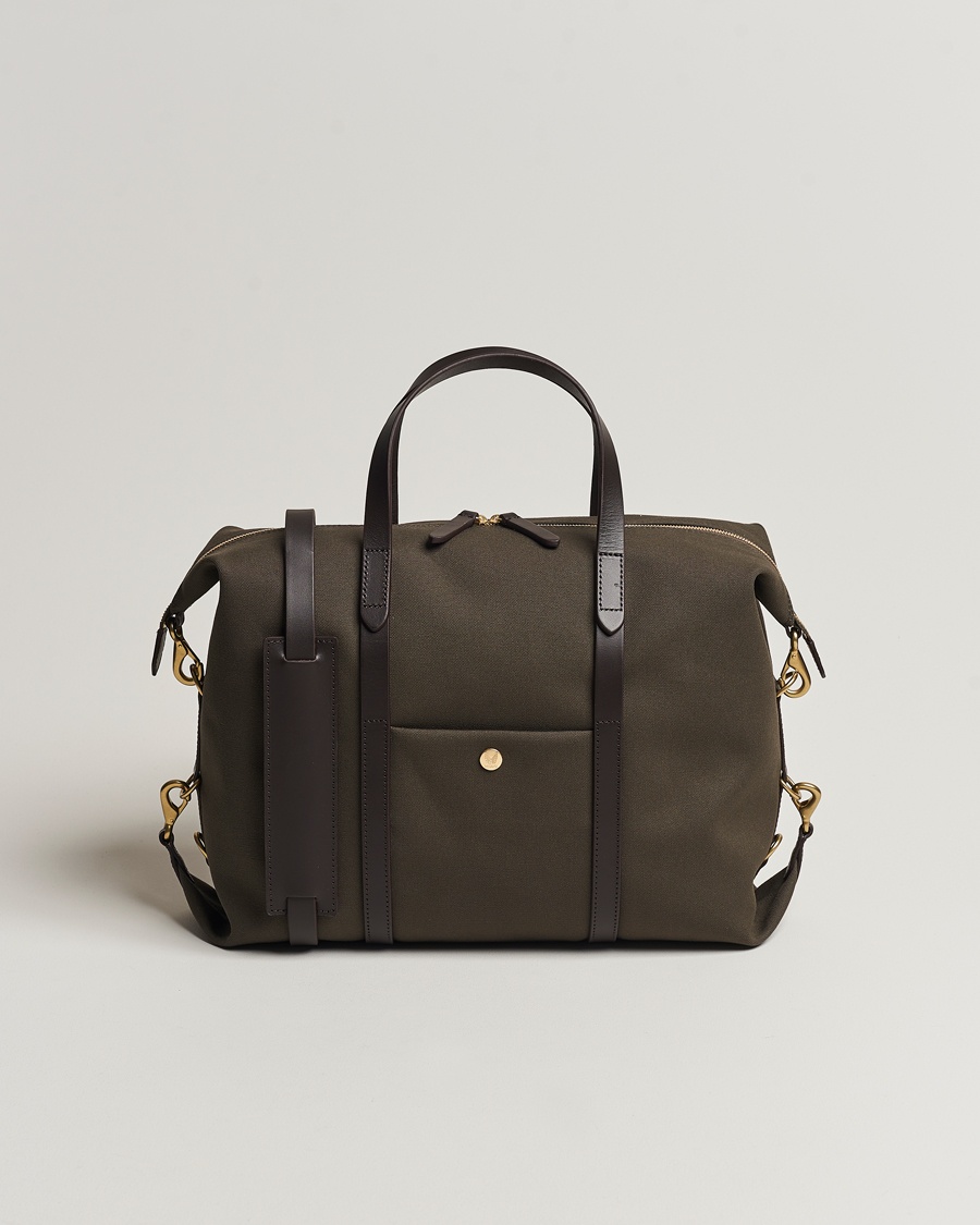 Men | Weekend Bags | Mismo | M/S Utility Nylon Duffle Bag Army/Dark Brown