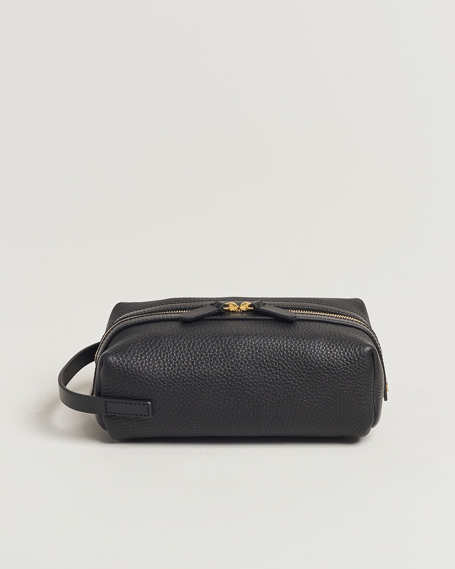 Mismo Groom Pebbled Leather Washbag Black – Black