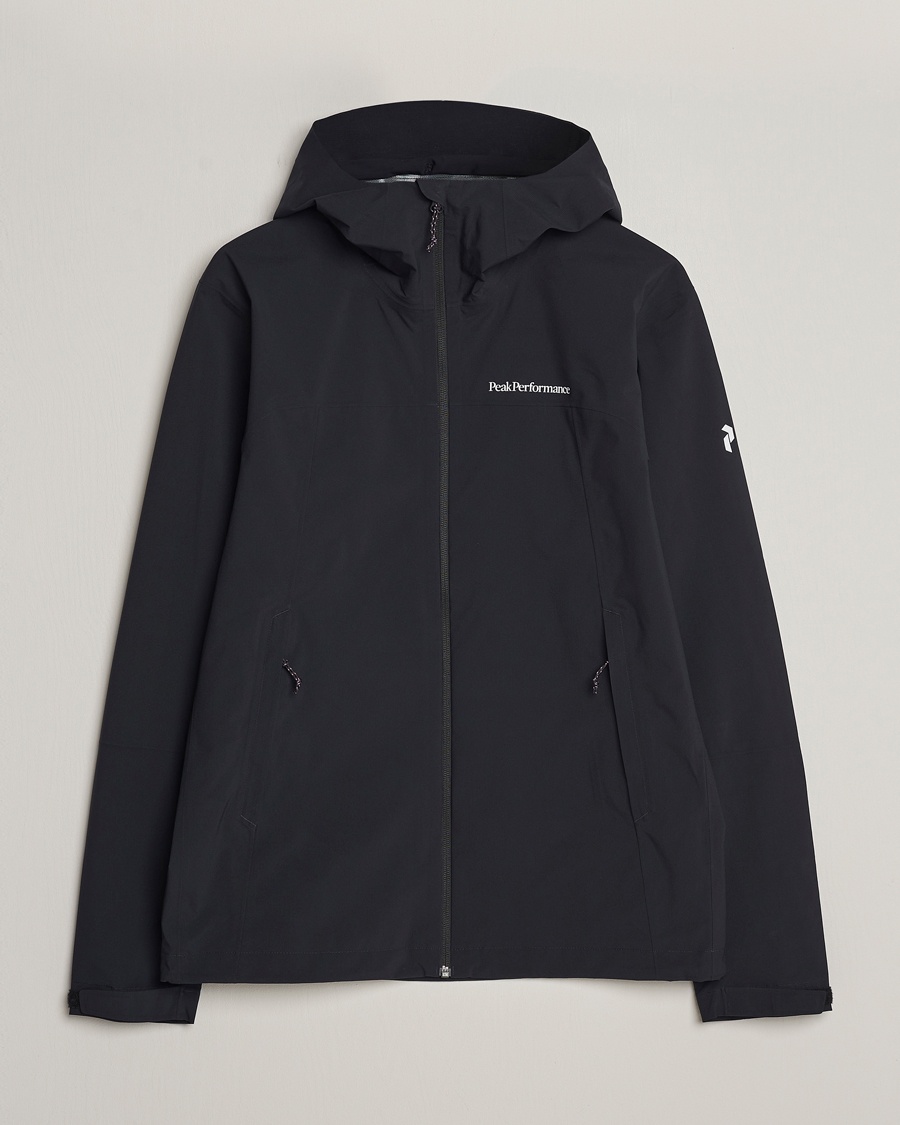 Men | Functional jackets | Peak Performance | Trail Hipe Hooded Shell Jacket Black