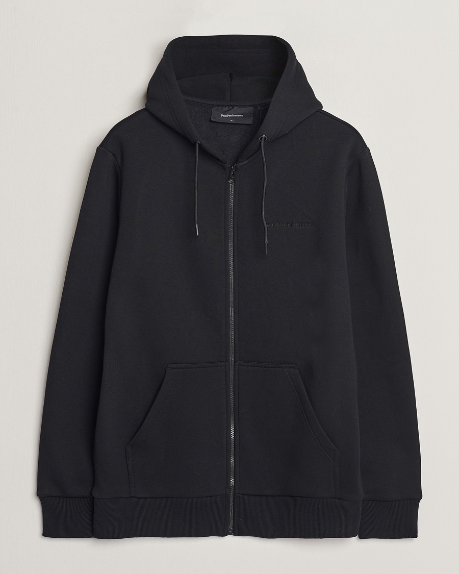 Peak Performance Original Full Zip Hoodie Black – Black