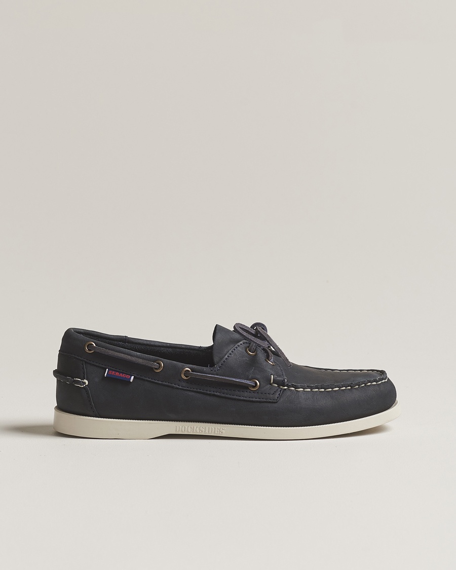 Sebago Dockside Nubuck Boat Shoe Blue Navy – Blue