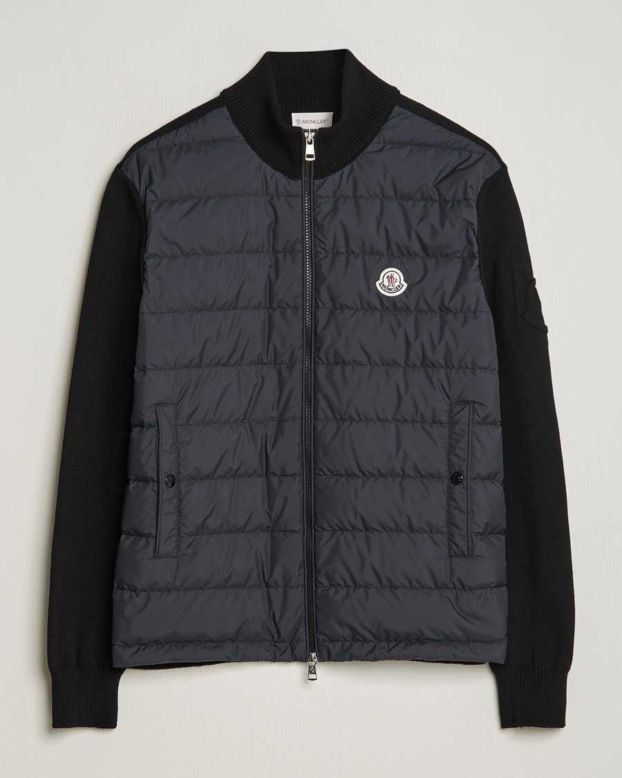 Moncler Hybrid Zip Cardigan Black – Black