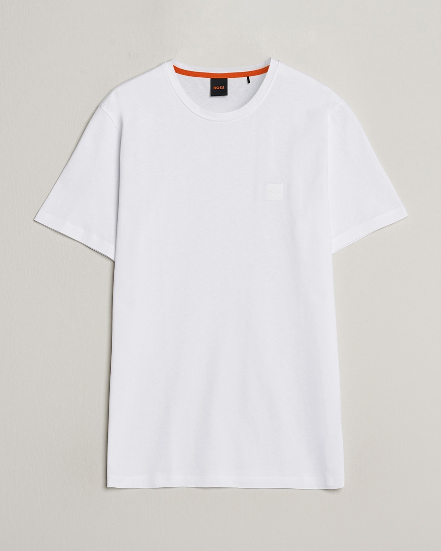 BOSS ORANGE Tales Logo Crew Neck T-Shirt White – White