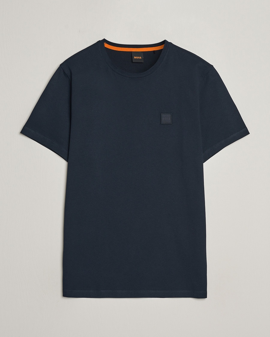 BOSS ORANGE Tales Logo Crew Neck T-Shirt Dark Blue – Blue