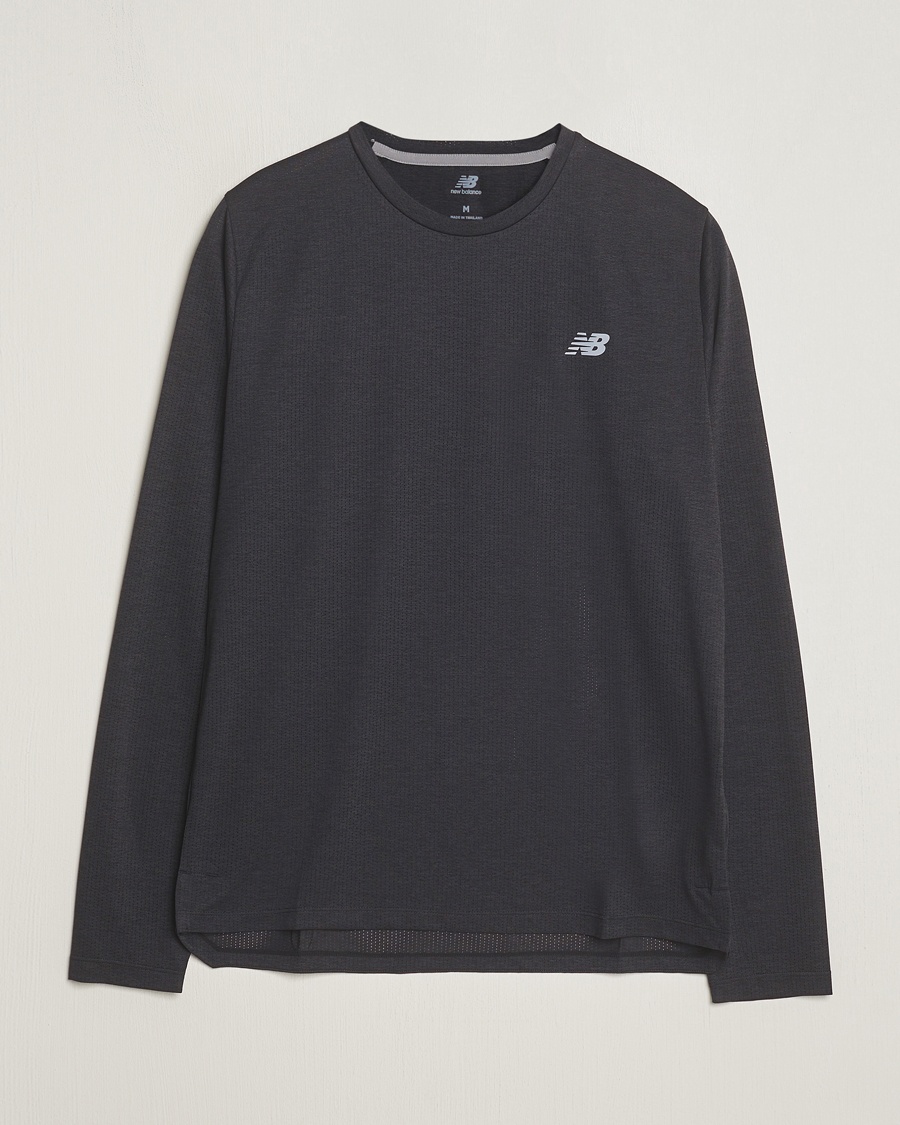 Men | T-Shirts | New Balance Running | Athletics Run Long Sleeve T-Shirt Black
