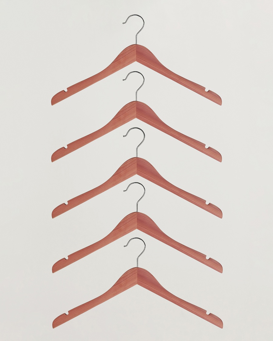 Men | | Care with Carl | 5-Pack Cedar Wood Shirt Hangers