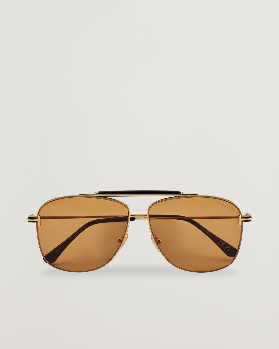 Tom Ford Jaden FT1017 Metal Sunglasses Gold/Brown – gold