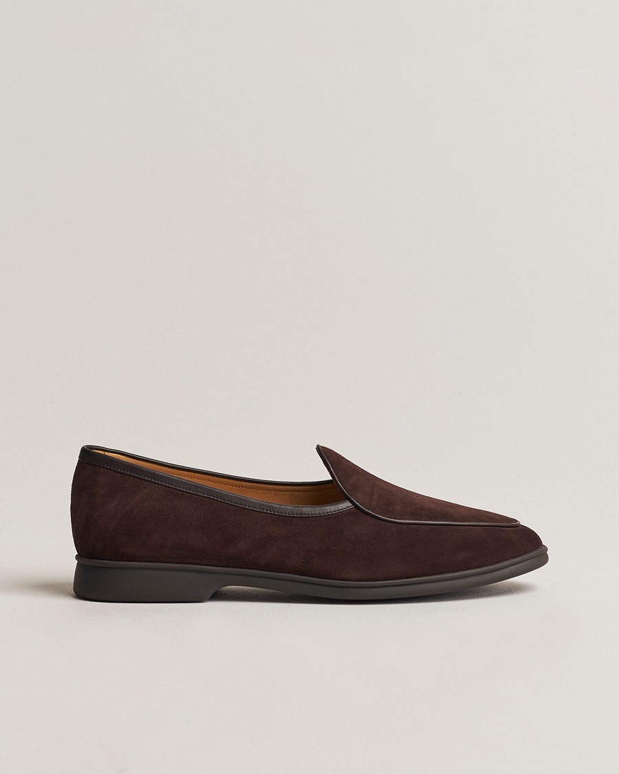 Men | Loafers | Baudoin & Lange | Stride Loafers Dark Brown